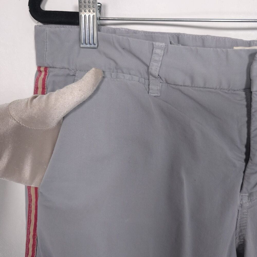 NILI‎ LOTAN East Hampton Pants Size 8 Side Stripe Gray Tribeca Raw Hem USA MADE - Picture 7 of 13
